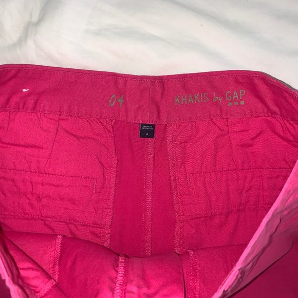 GAP PINK KHAKI CHINO SHORTS SIZE 4 - Picture 2 of 8